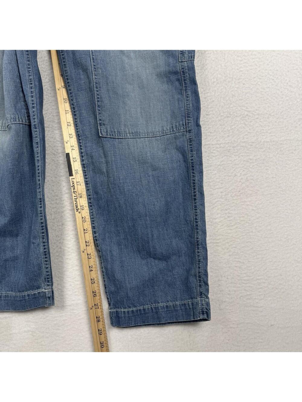 NEW Edwin Bailee Utility Pants Womens 31 Work Carpenter Denim Jeans Double Knee - Picture 7 of 11